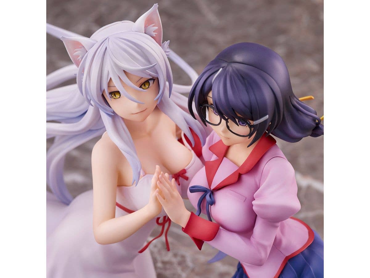 Union Creative "Nekomonogatari" Tsubasa Hanekawa Set of 2 Complete Figure | 4589642715894