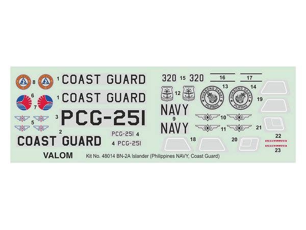 Valom 1/48 Britten-Norman BN-2A Islander (Philippine CG.NAVY) | 8594054298145