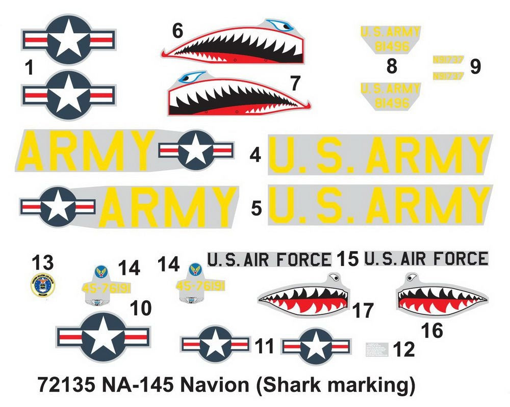 Valom 1/72 N.A. NA-145 Navion (shark marking)