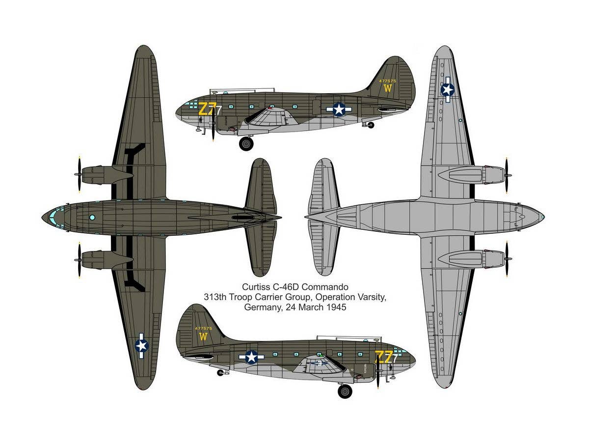 Valom 1/72 Curtiss C-46D Commando (Operation Varsity) | 8594054291528