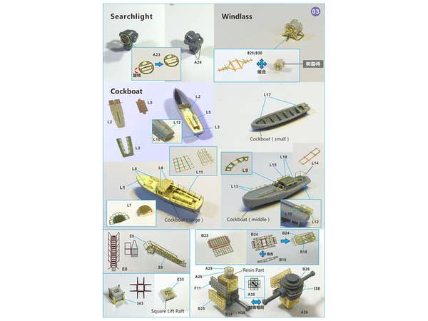 Very Fire 1/350 DKM German Tirpitz Detail Up Set (For Tamiya 78015) | 4589913231016