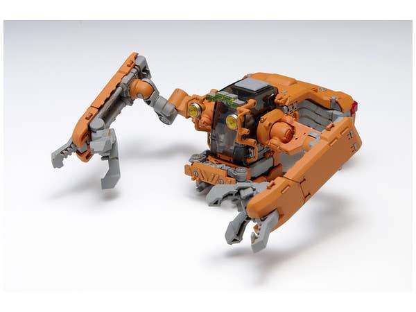 Wave Space Pod Crab-03 Orange/White (3.07 Inch Tall approx) Construction Equipment | 4943209620227