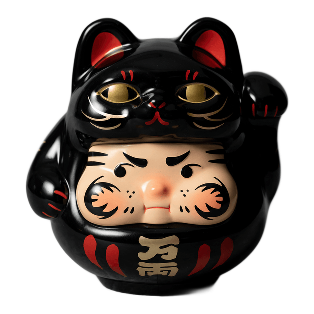 200% PP Lucky Cat Daruma (Black cat edition)