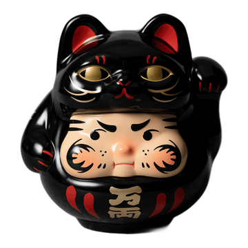 200% PP Lucky Cat Daruma (Black cat edition)