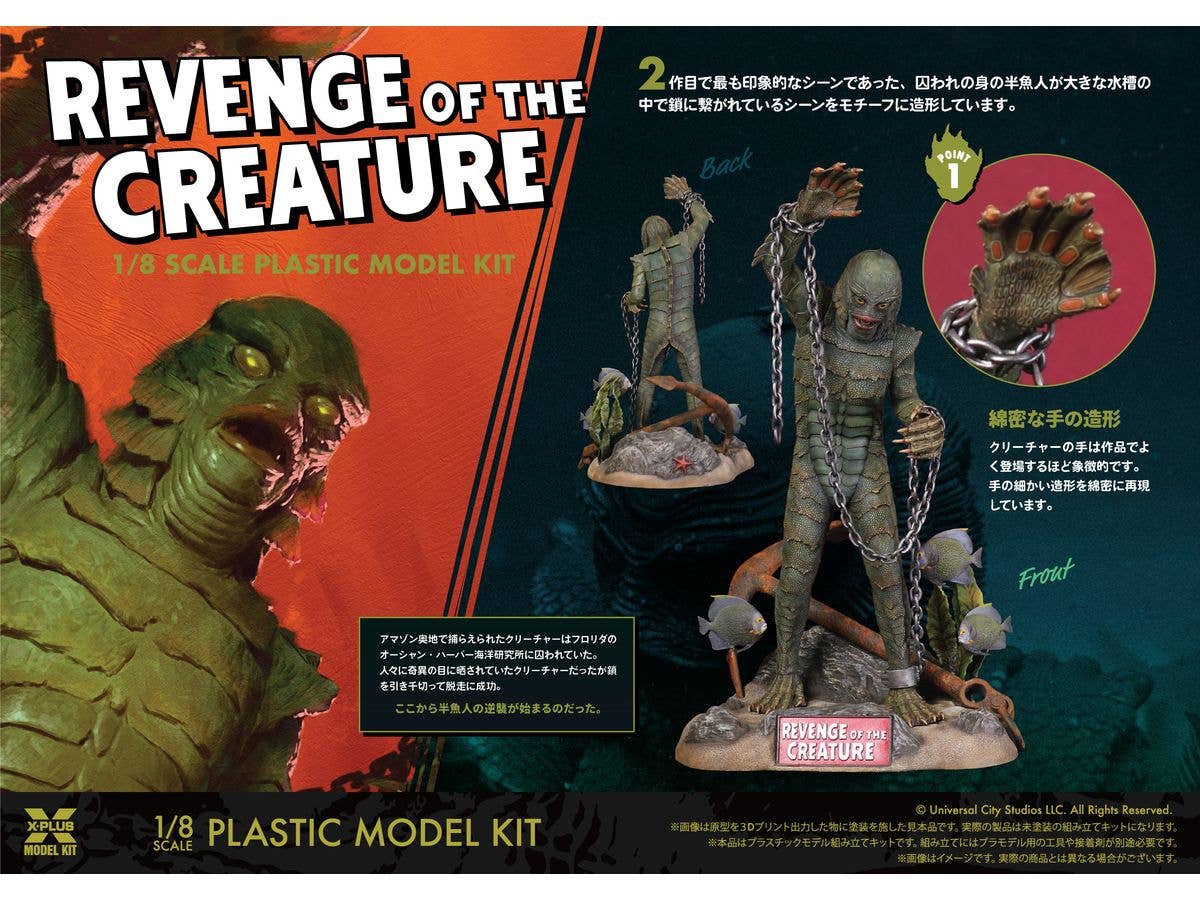 X-PLUS Revenge of the Creature 1/8 Plastic model kit | 4532149021005