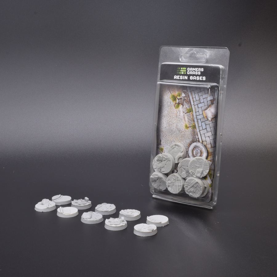 Gamers Grass Resin Bases - Urban Warfare - Round 25mm (x10) | 738956789709