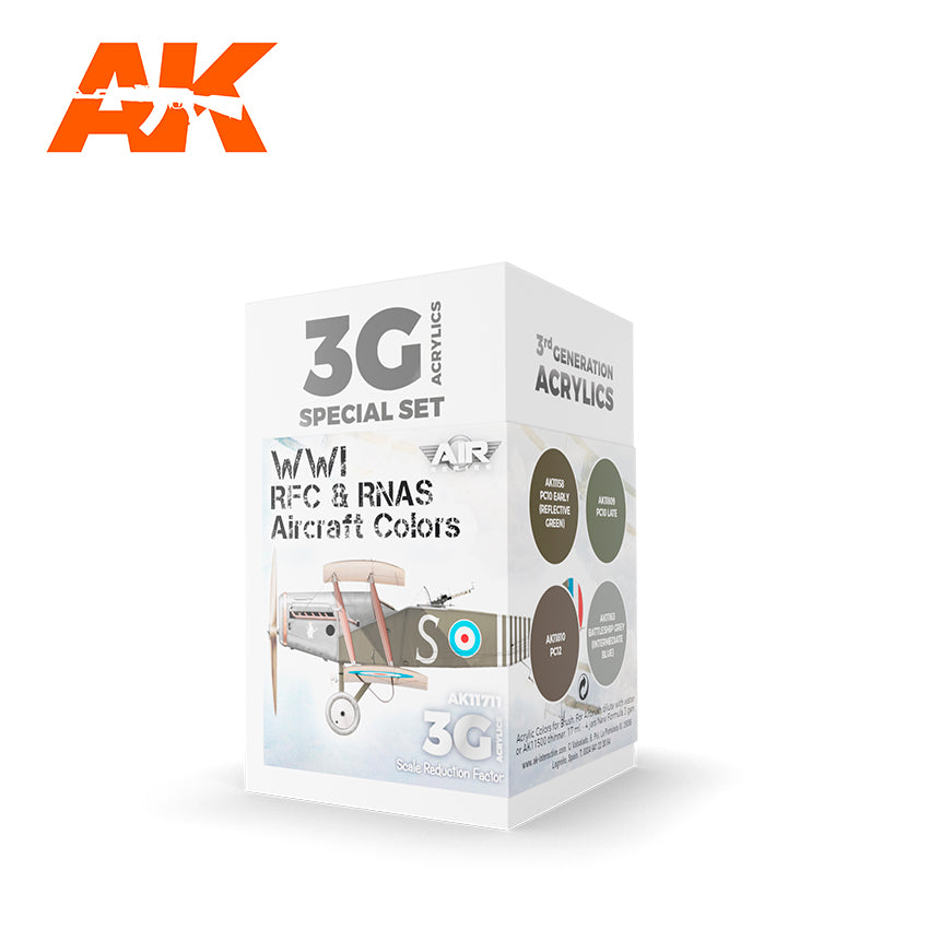 AK Interactive 3G Air - WWI RFC & RNAS. British Aircraft Colors SET | 8435568313699