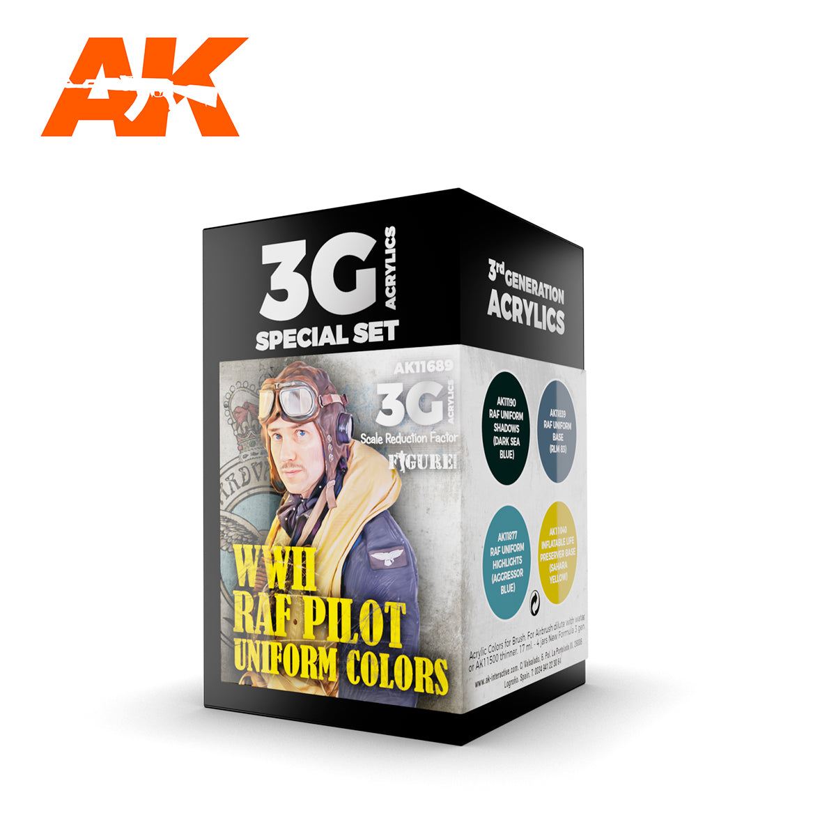 AK Interactive 3G Air - WWII RAF UNIFORM COLORS | 8435568312593