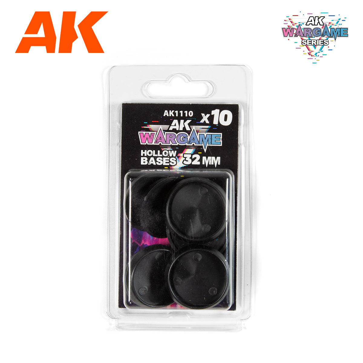 AK Interactive Plastic Wargame Bases. Hollow Base 32mm (10 Units) | 8435568334694