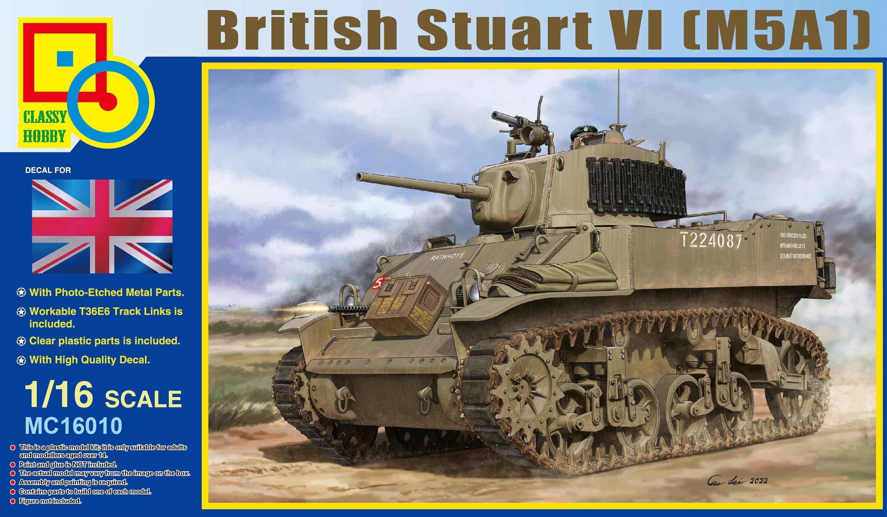 Classy Hobby 1/16 British M5A1 Stuart VI | 2123416010000
