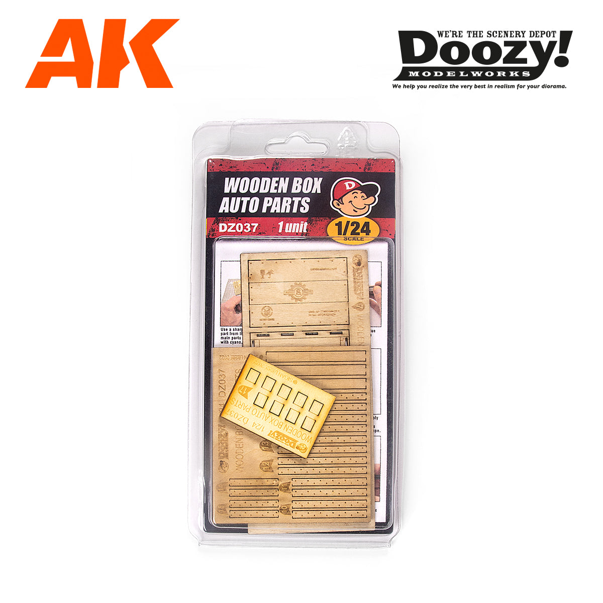 Doozy 1/24 Wooden Box Auto Parts | 8435568328969
