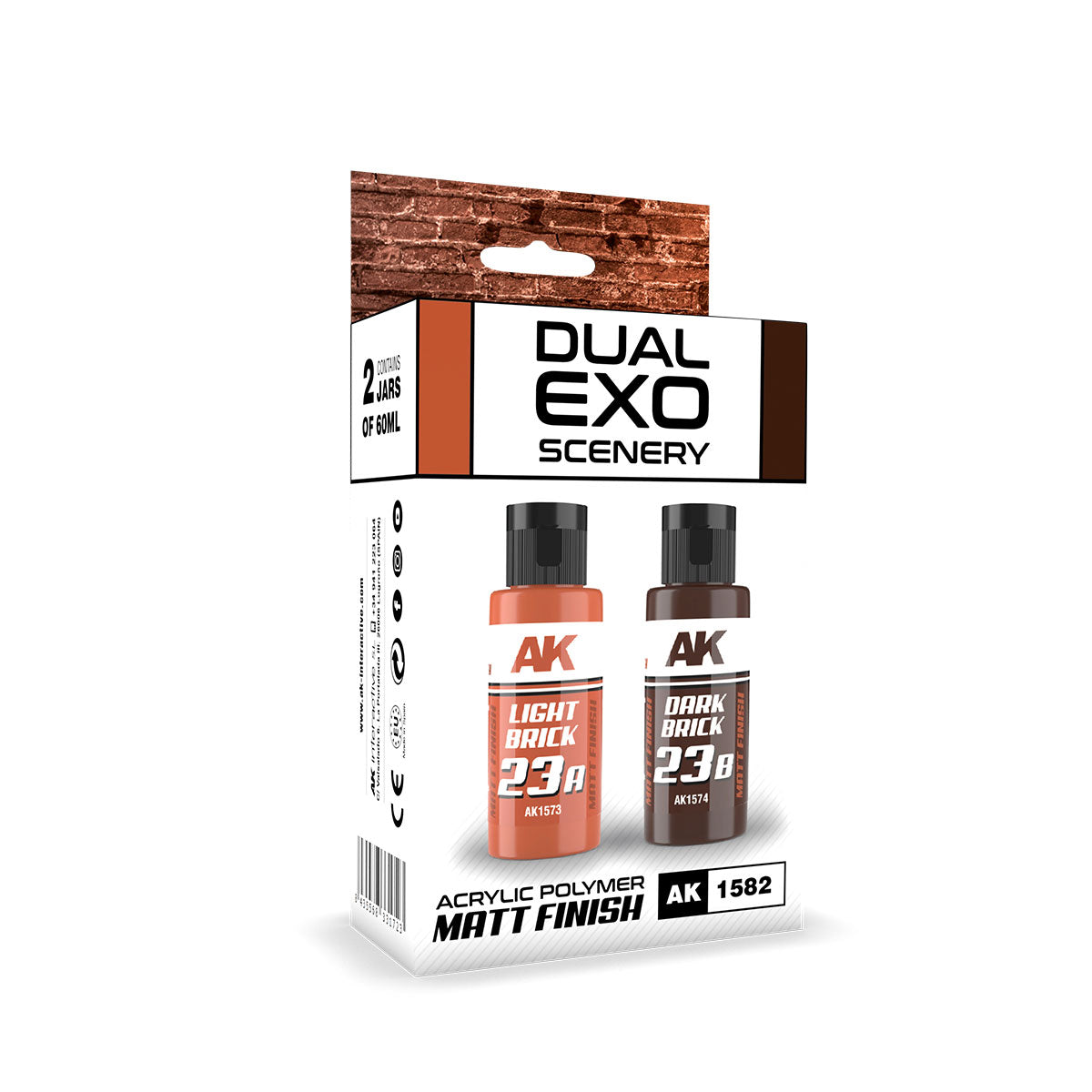 Ak Interactive Light Brick & Dark Brick Dual Exo Paint Set | 8435568331723