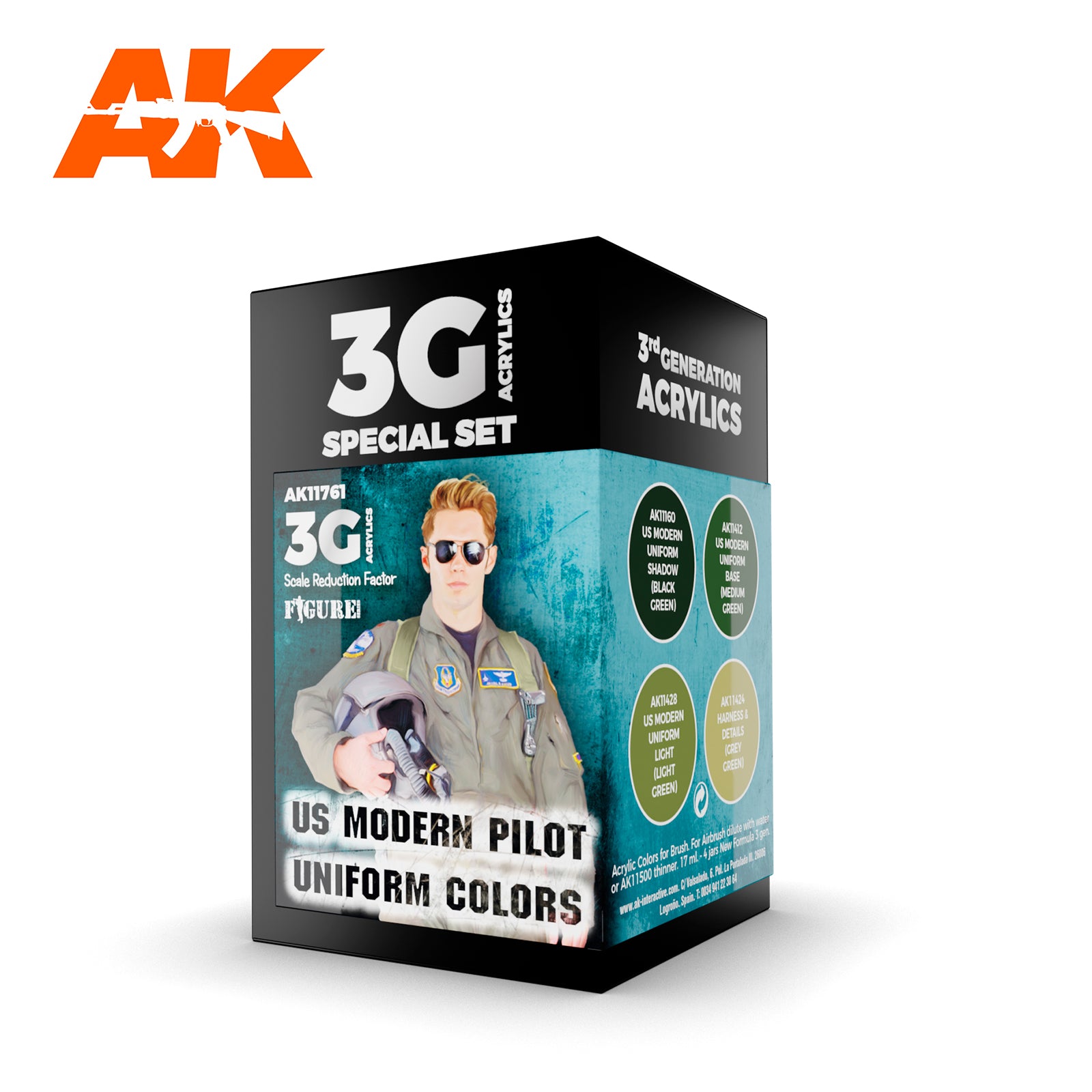 AK Interactive 3G Air - US MODERN PILOT UNIFORM COLORS | 8435568326552