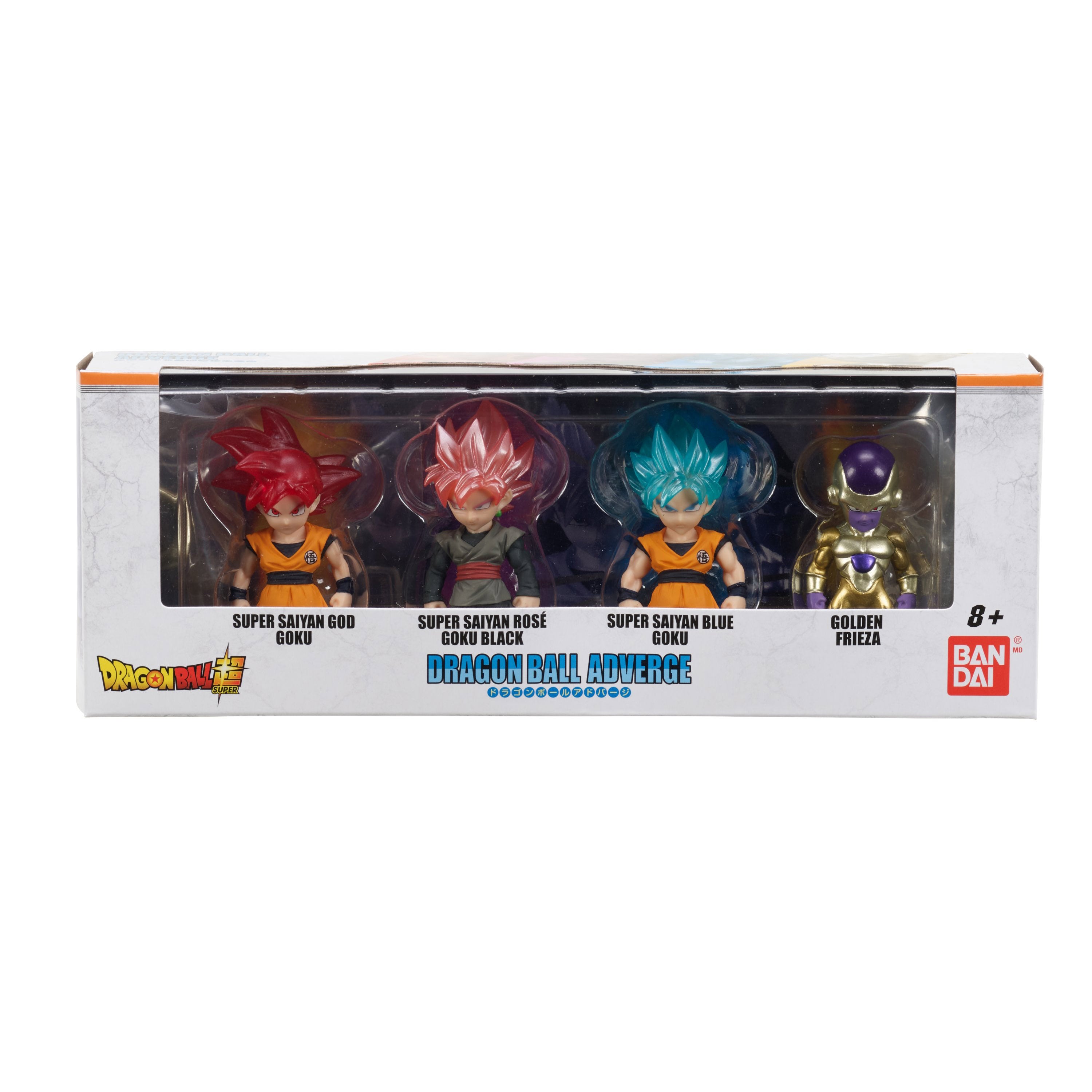 Bandai Adverge "Dragon Ball Super" Set of 4 (Goku Rose, SS Blue Goku, Golden Freiza, Goku God) | 045557866082
