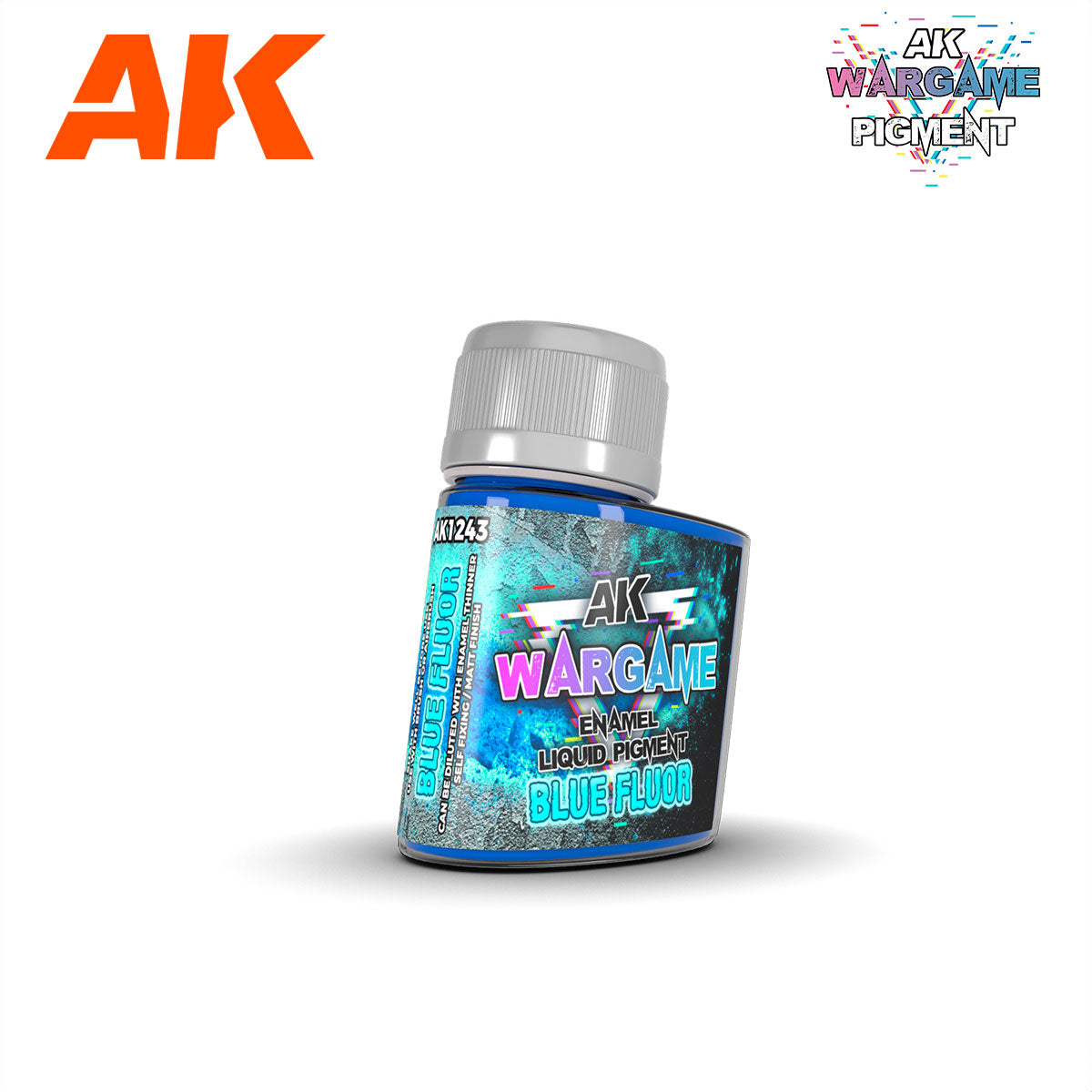 AK Interactive Wargame Enamel Liquid Pigments Fluorescent Blue 35ml | 8435568335325