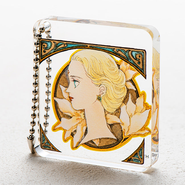 Please Save My Earth Series Mokuren Acrylic Domino Keychain | 4935228507412