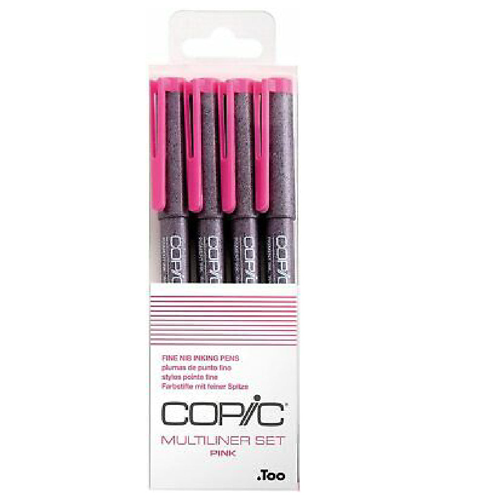 Copic Multiliner 4Pc Fine Nib Ink Pens, Pink Set | 4511338053829