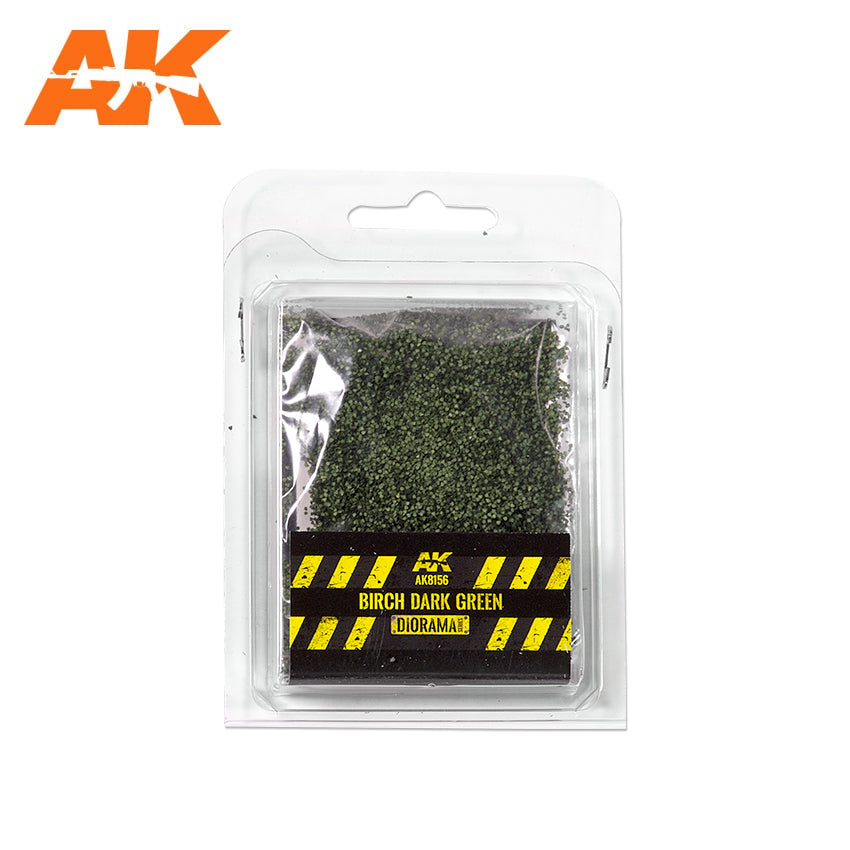 AK Interactive Birch Dark Green Leaves - 28mm 1/72 (Bag 7 grams) | 8435568309463