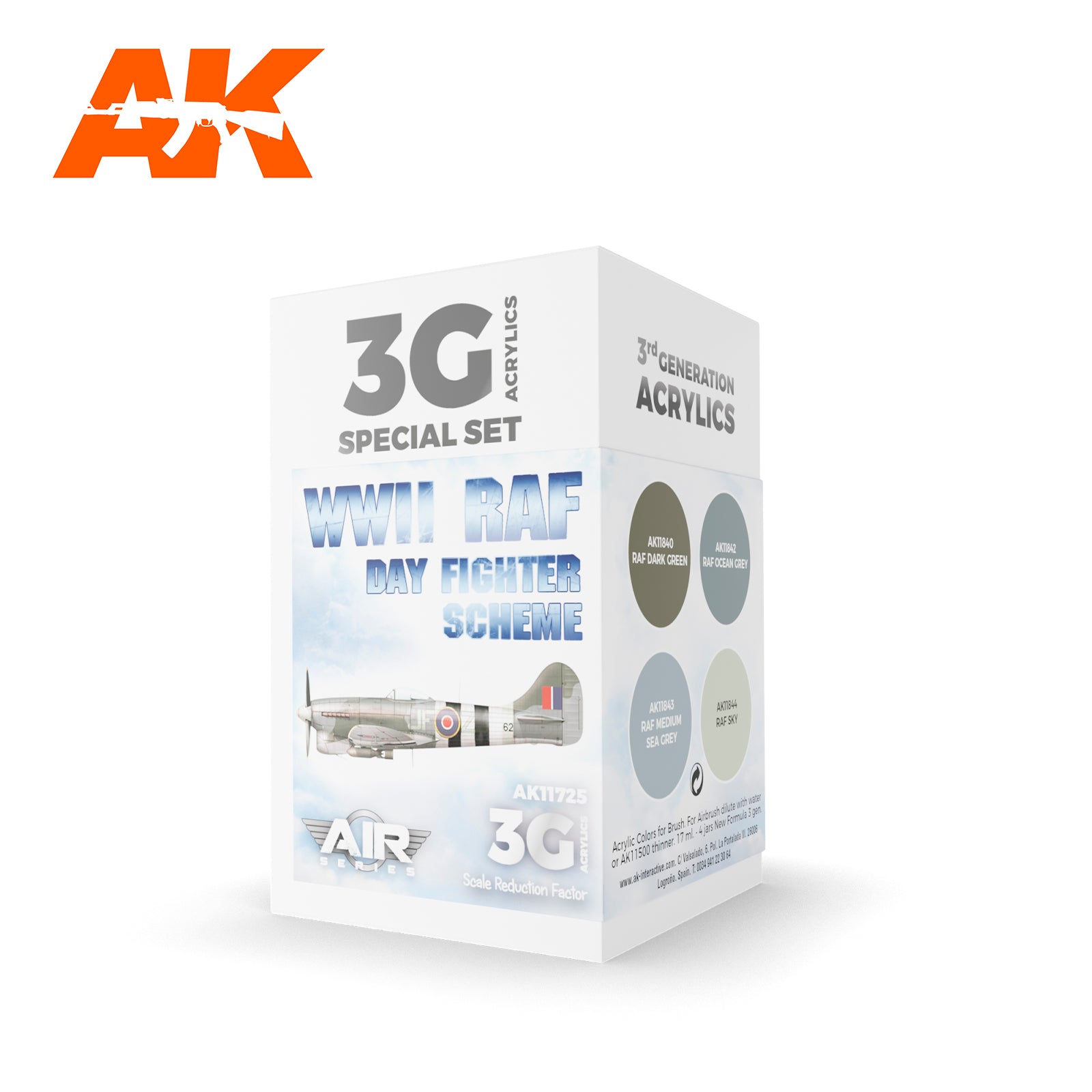 AK Interactive 3G Air - WWII RAF Day Fighter Scheme SET | 8435568314375