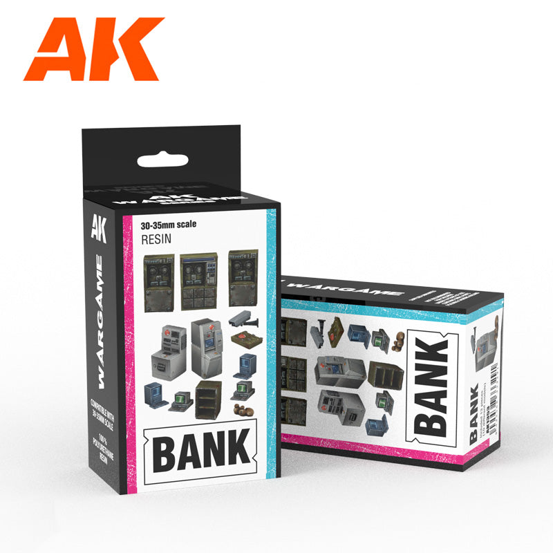 AK Interactive Bank Wargame Set 100% Polyurethane Resin Compatible With 30-35MM Scale | 8435568333291