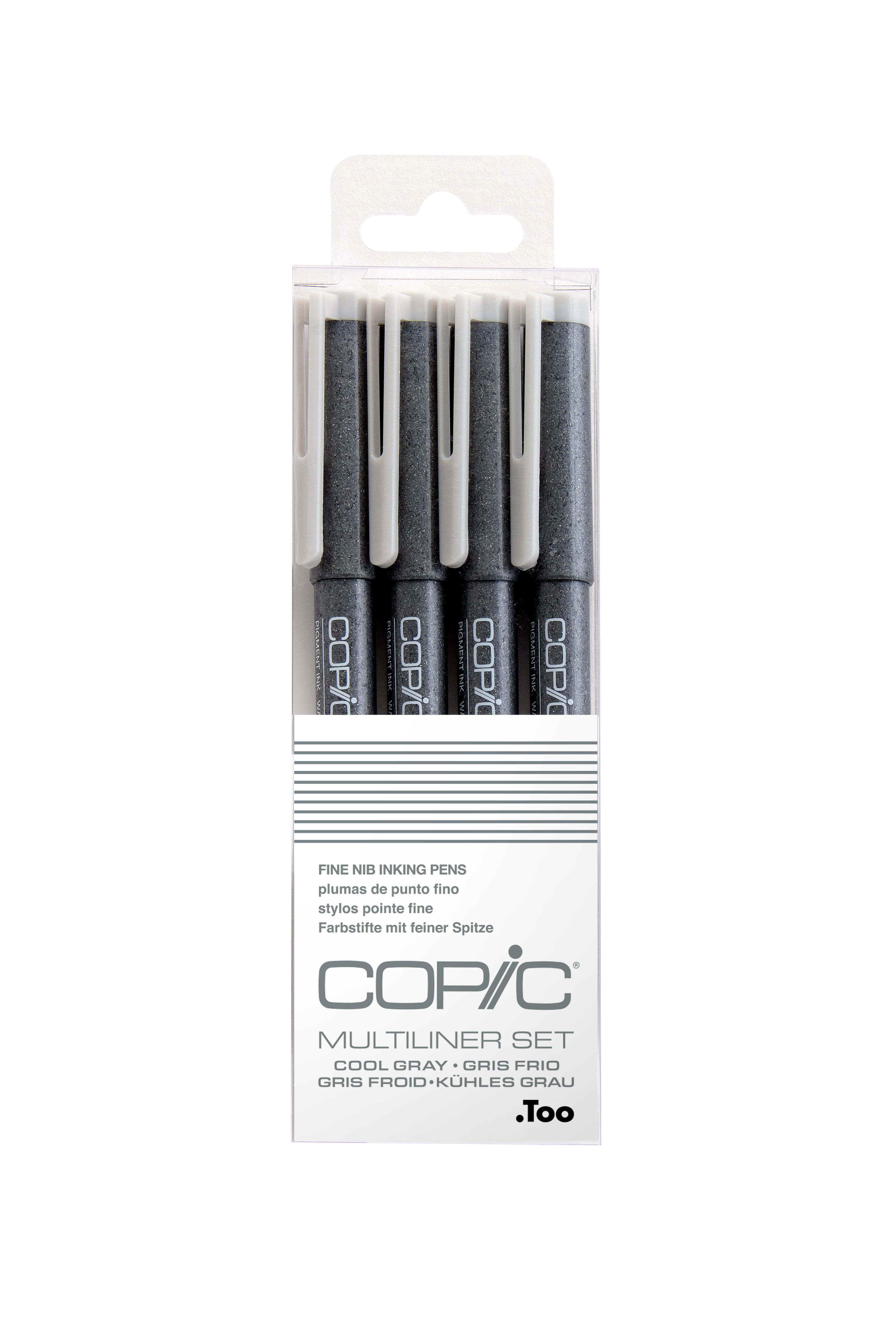 Copic Multiliner 4Pc Fine Nib Ink Pens, Cool Gray | 4511338052716
