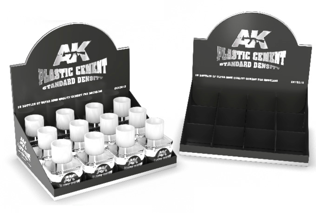 AK Interactive Plastic Cement Standard Density (12 units) Display Stand | 8435568305212