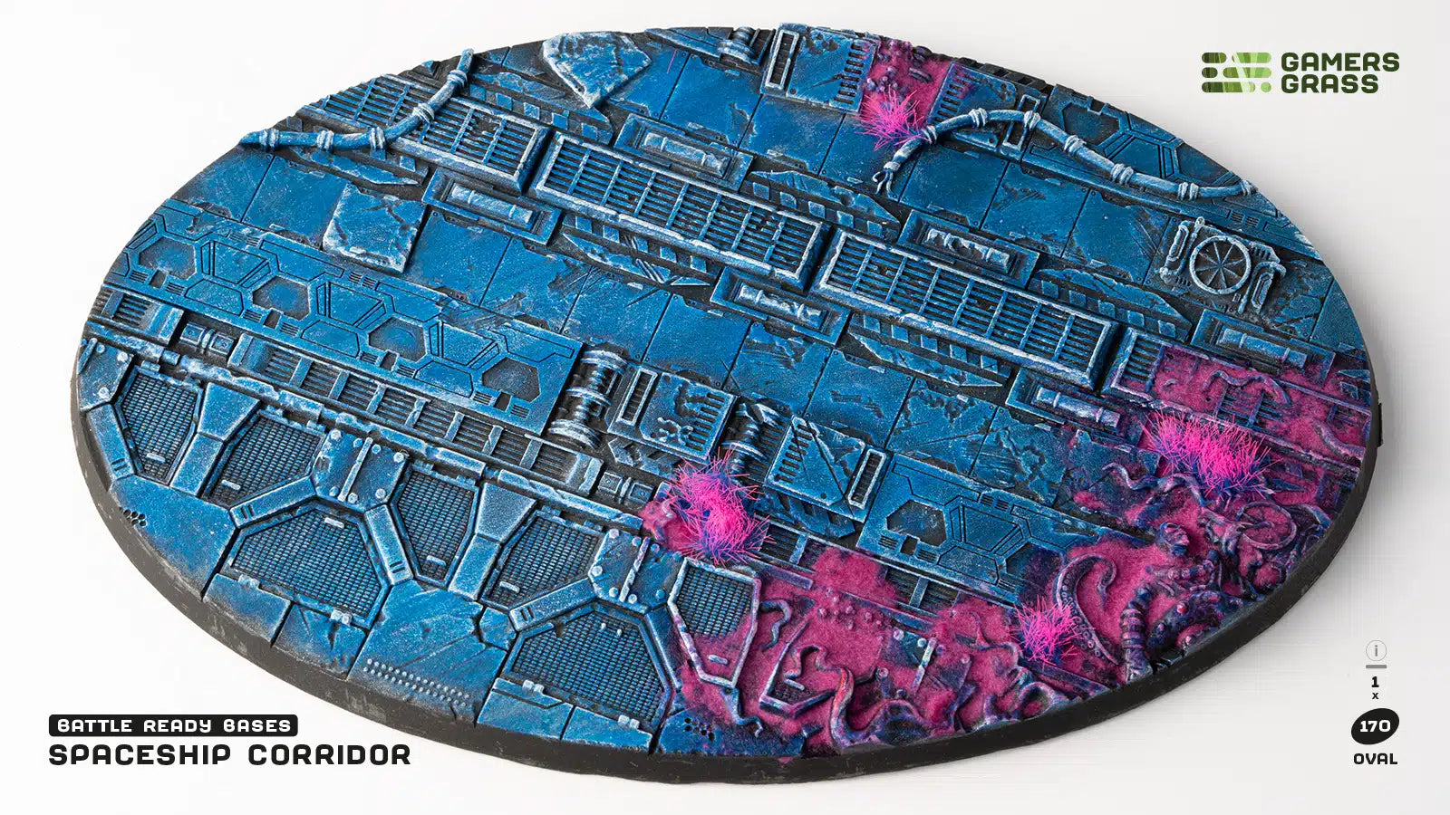Gamers Grass Battle Ready Bases - Alien Infestation - Oval 170mm (x1) | 738956790422