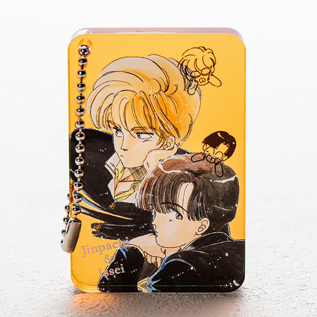Please Save My Earth Series Jinpachi and Issei Acrylic Domino Keychain | 4935228507443