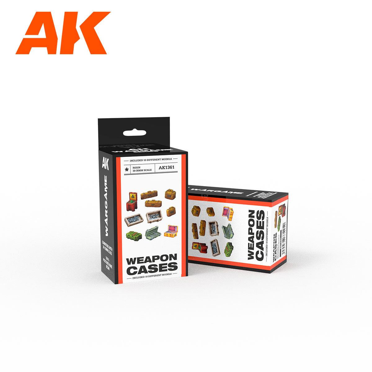 AK Interactive Scenography Wargame Set Weapon Cases (30-35mm) | 8435568334250
