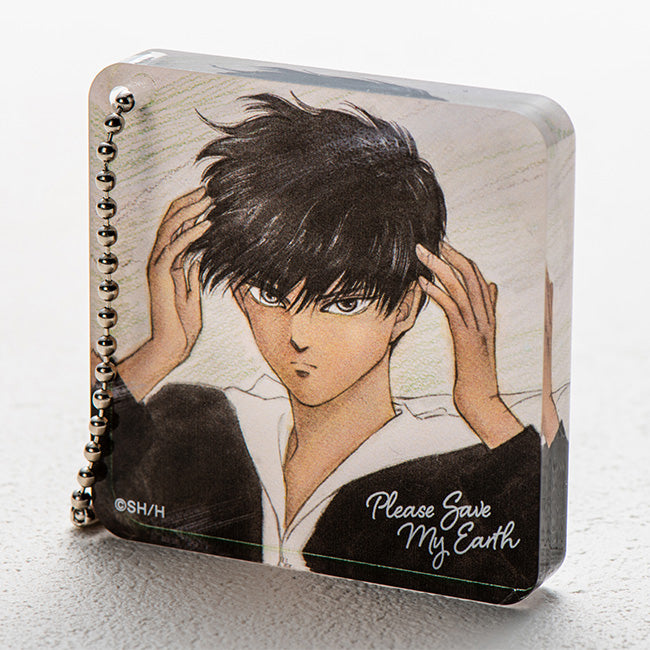 Please Save My Earth Series Shion Acrylic Domino Keychain | 4935228507429