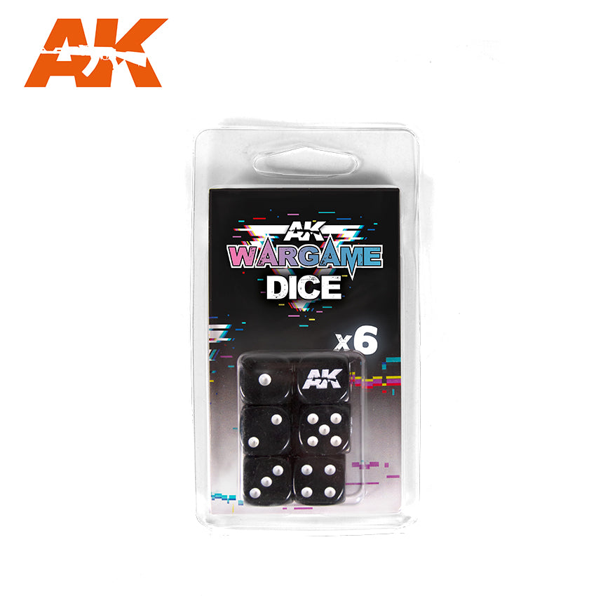 AK Interactive Set 6 Dices (Black) | 8435568328495