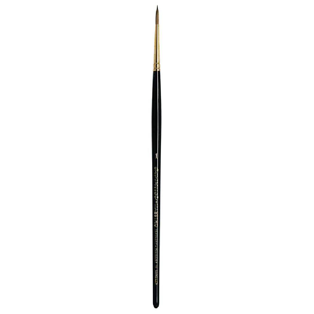 Da Vinci Watercolor Series 11 Maestro Kolinsky Sable Brush - Full Belly Round, Short Handle, Size 1 | 4017505001087