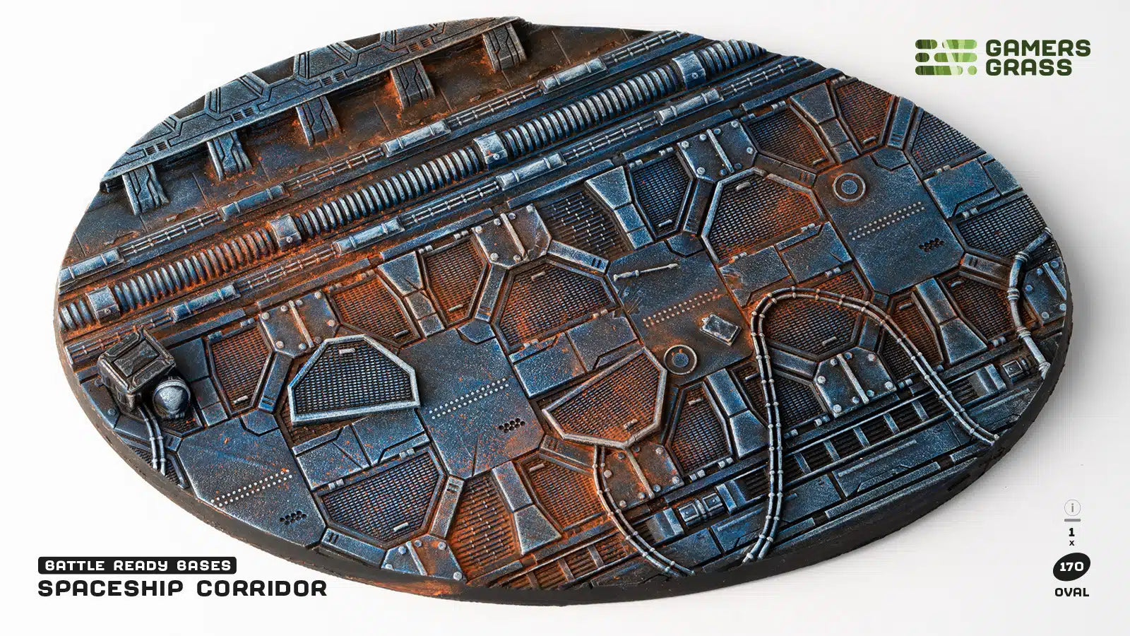 Gamers Grass Battle Ready Bases - Spaceship Corridor - Oval 170mm (x1) | 738956790316