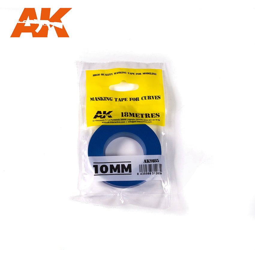 AK Interactive Blue Masking Tape for Curves - 10mm | 8435568312654