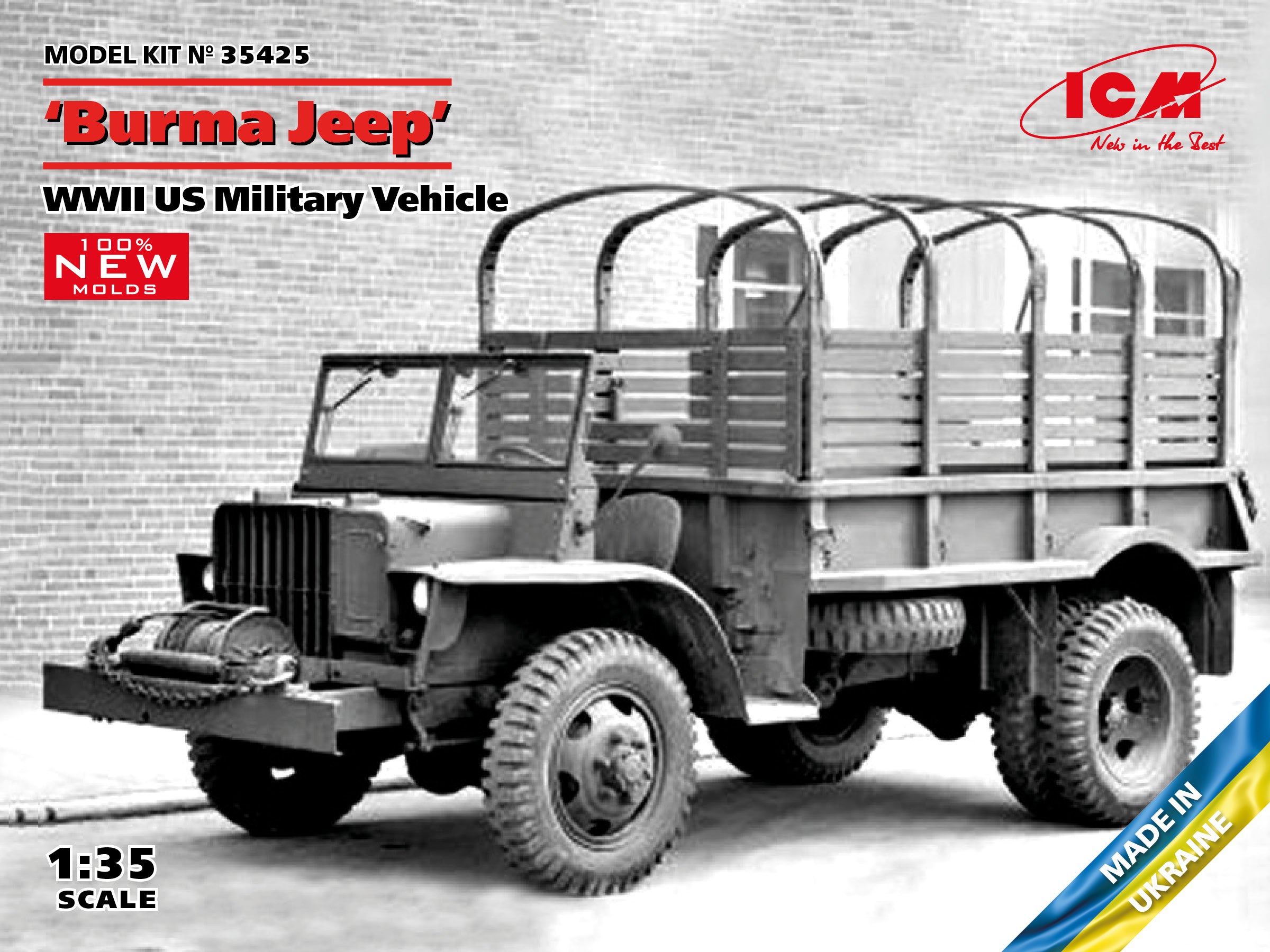 ICM 1/35 Burma Jeep', WWII US Military Vehicle (100% new molds) | 4823044409587