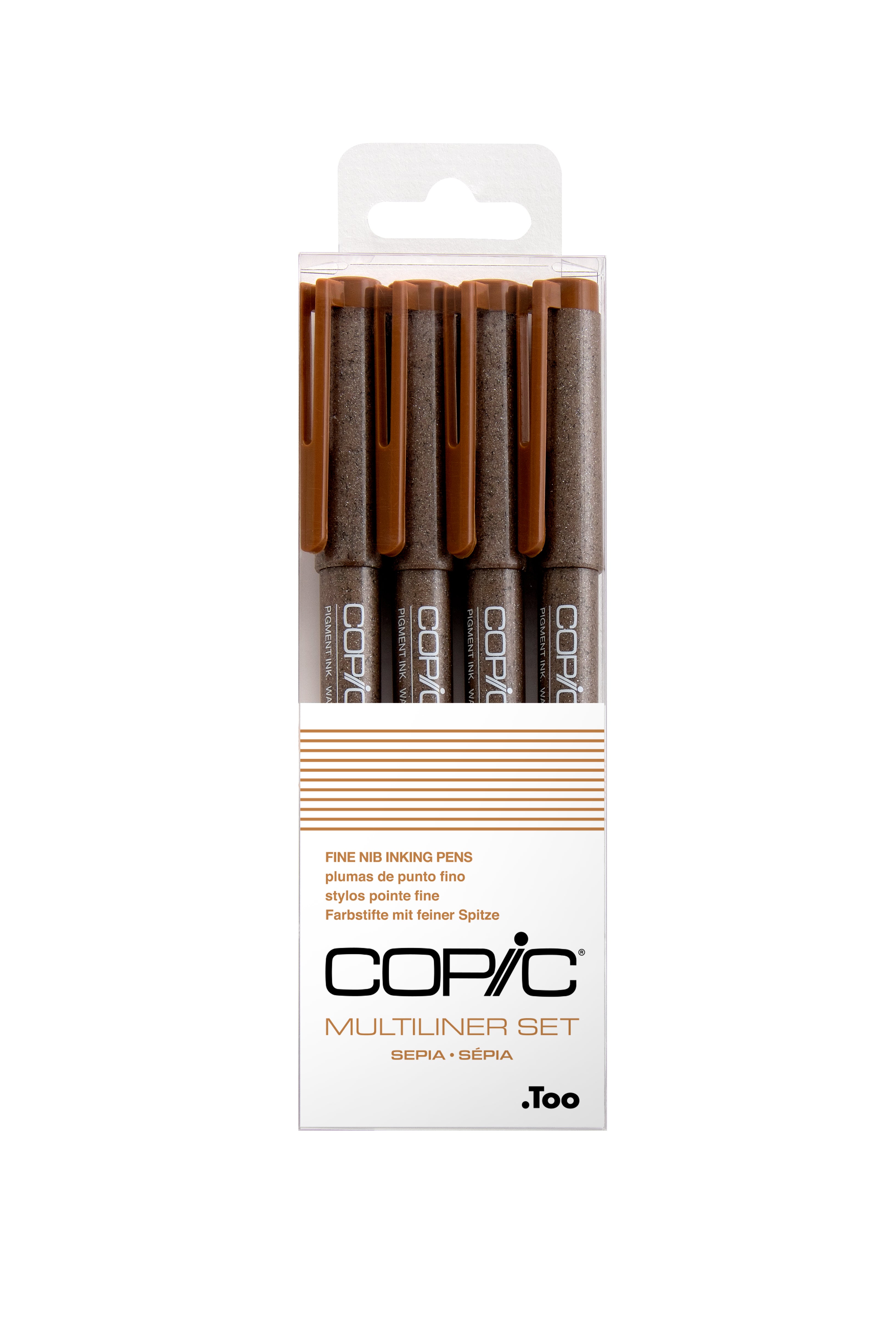 Copic Multiliner 4Pc Fine Nib Ink Pens, Sepia | 4511338052723