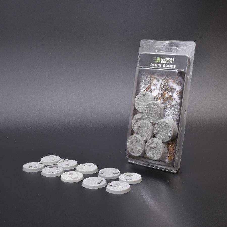 Gamers Grass Resin Bases - Rocky Fields - Round 32mm (x10) | 738956789471