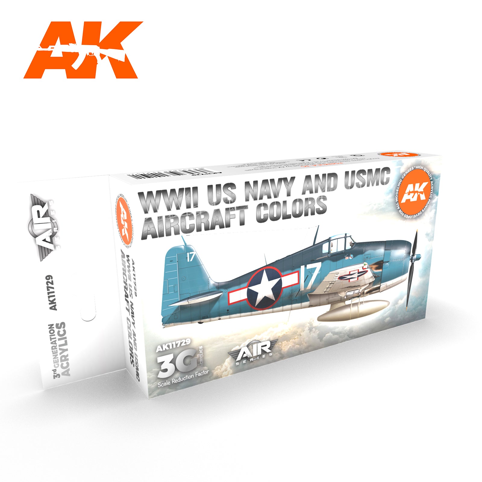 AK Interactive 3G Air - WWII US Navy & USMC Aircraft Colors SET | 8435568314191