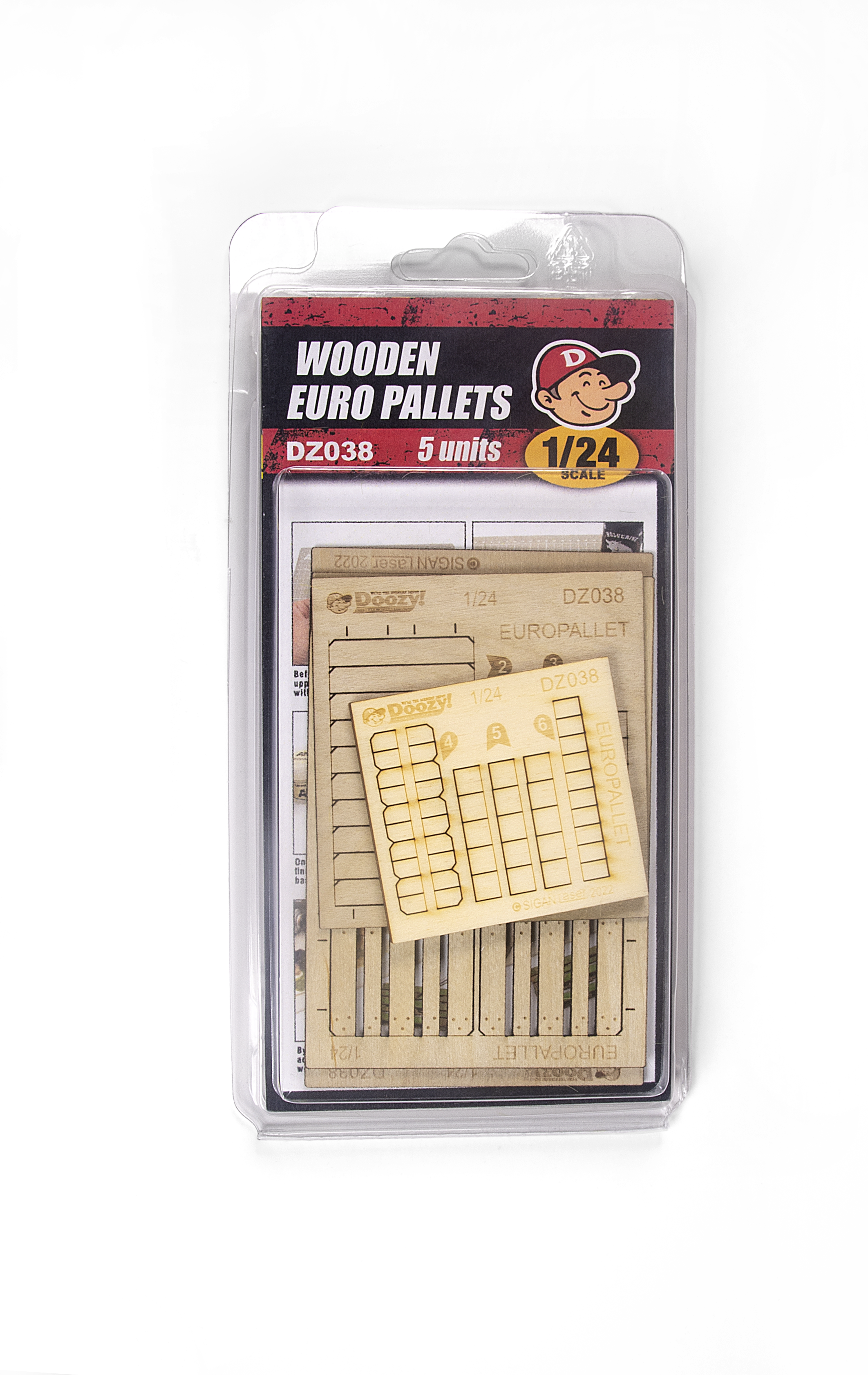 Doozy 1/24 Wooden Euro Pallet, 5 Units | 8435568328976