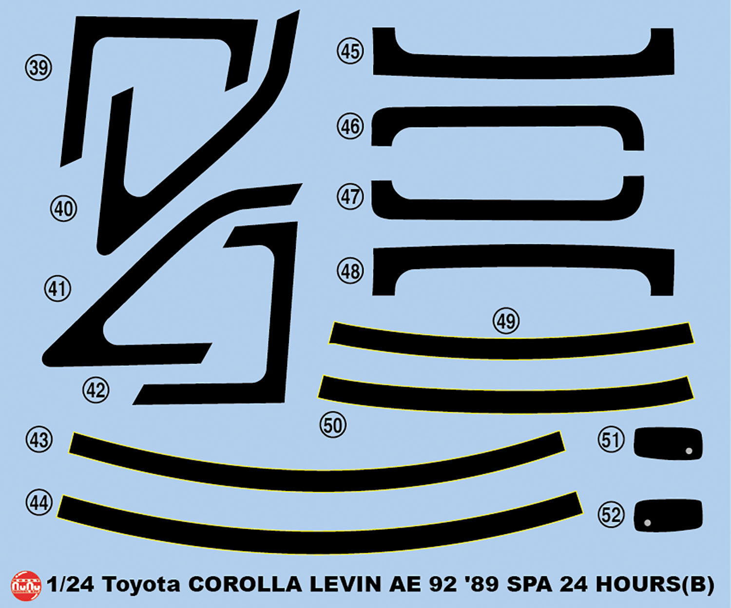 Platz NuNu 1/24 Toyota Corolla Levin AE92 '89 SPA 24 Hours with Masking Sheet | 4545782078435
