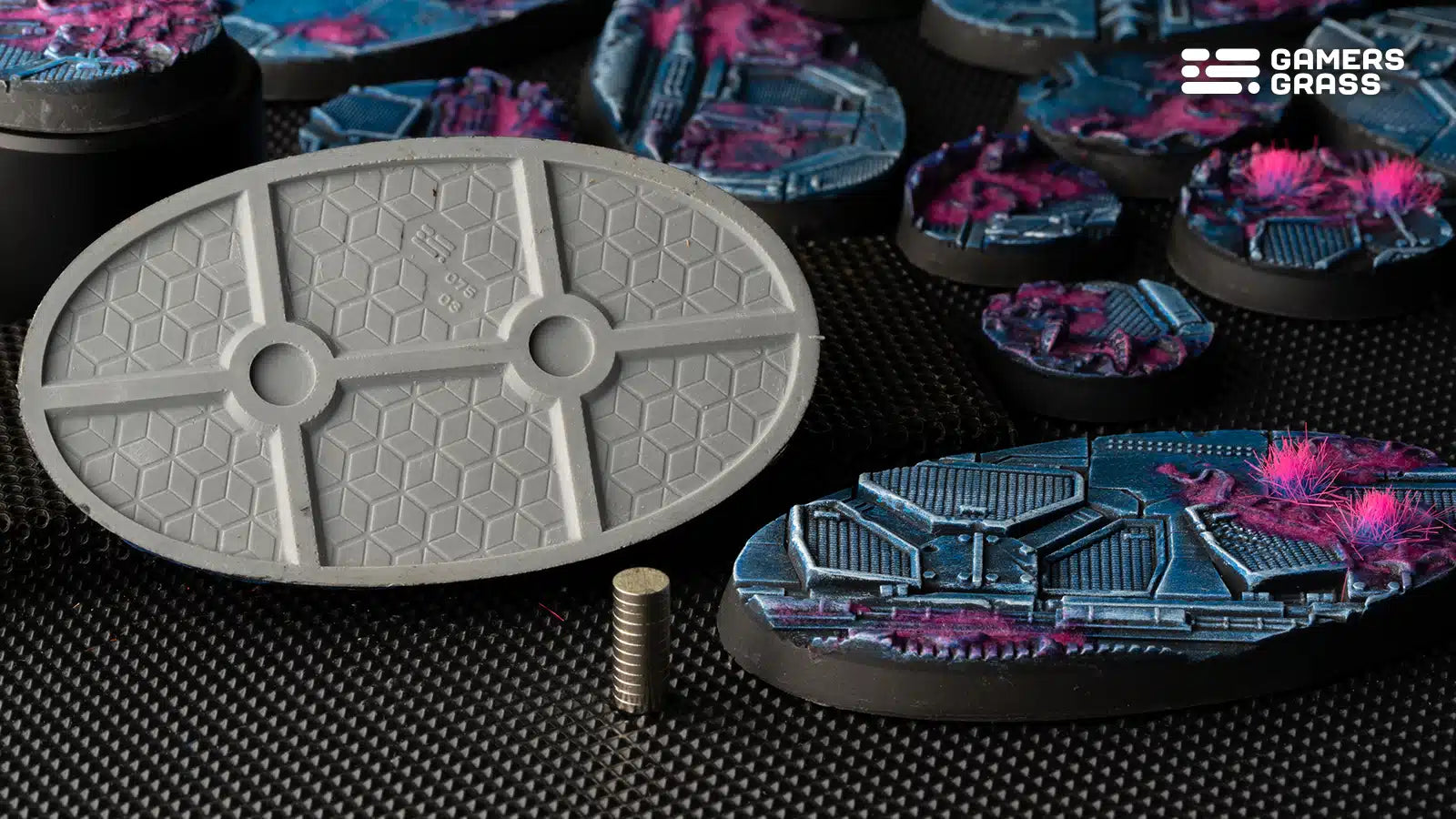 Gamers Grass Battle Ready Bases - Alien Infestation - Oval 75mm (x3) | 738956790392