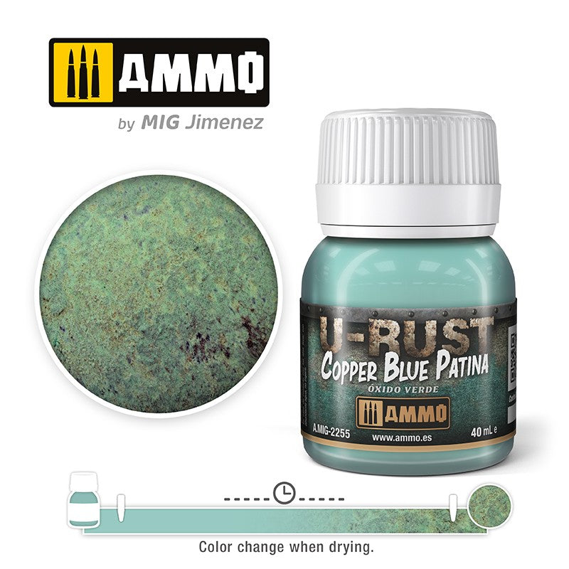 Ammo Mig U-Rust Copper Blue Patina 40ml | 8432074022558