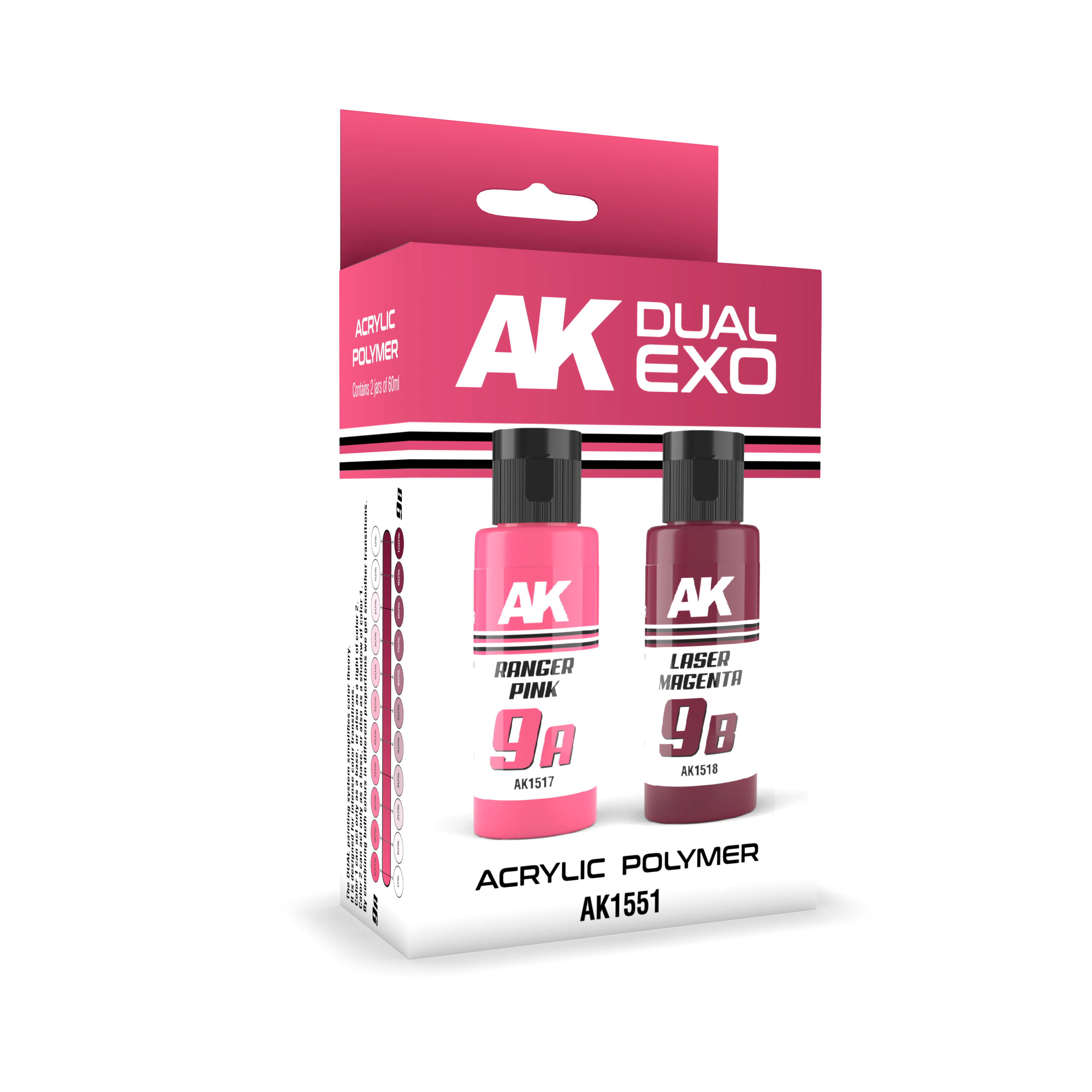 Ak Interactive Ranger Pink & Laser Magenta Dual Exo Paint Set | 8435568327856