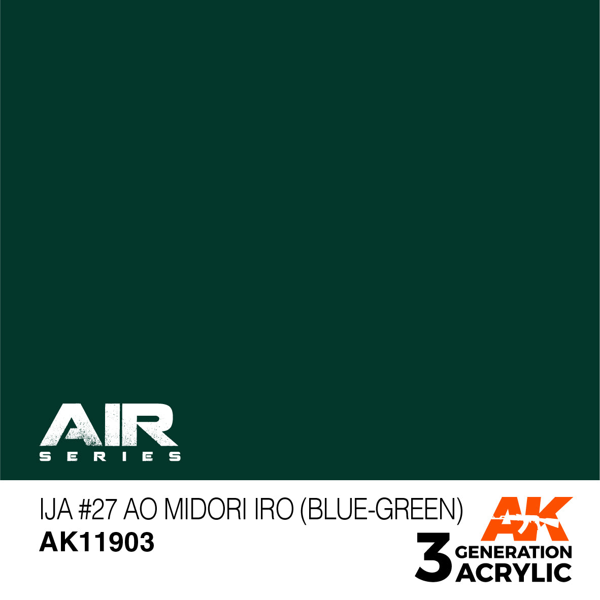AK Interactive 3G Air - IJA #27 Ao Midori iro (Blue-Green) | 8435568315679