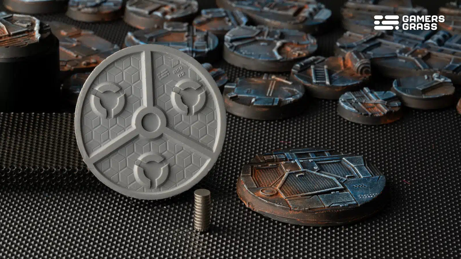Gamers Grass Battle Ready Bases - Spaceship Corridor - Round 50mm (x3) | 738956790248