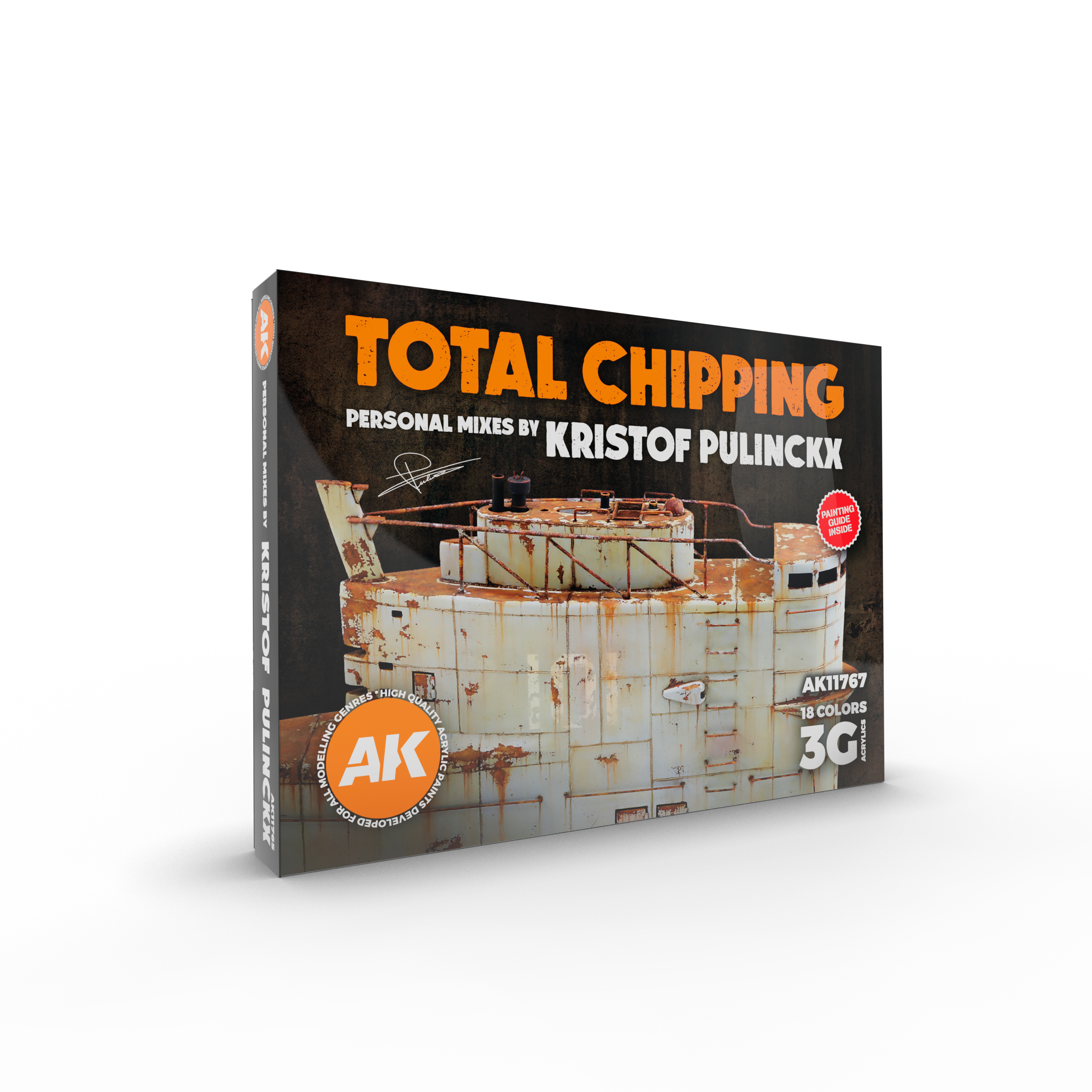 AK Interactive Total Chipping Kristof Pulinckx (18 Colors Set) | 8435568331204