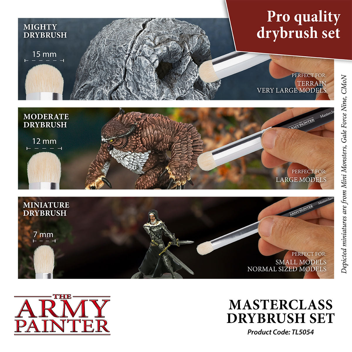 Army Painter Masterclass Dry brush Set, 3 pcs | 5713799505407