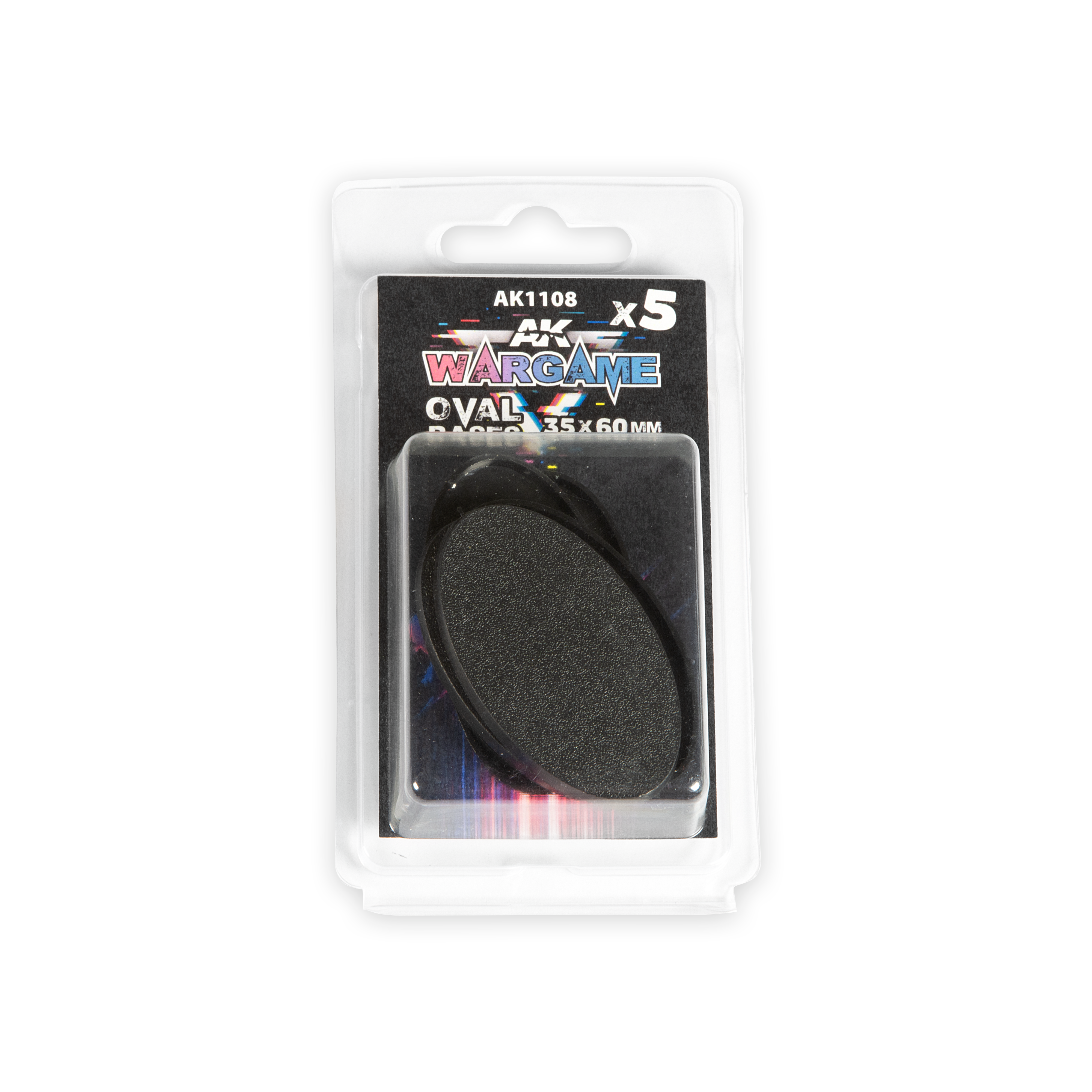 AK Interactive Plastic Wargame Bases. Oval Base 35X60mm (10 Units) | 8435568328815