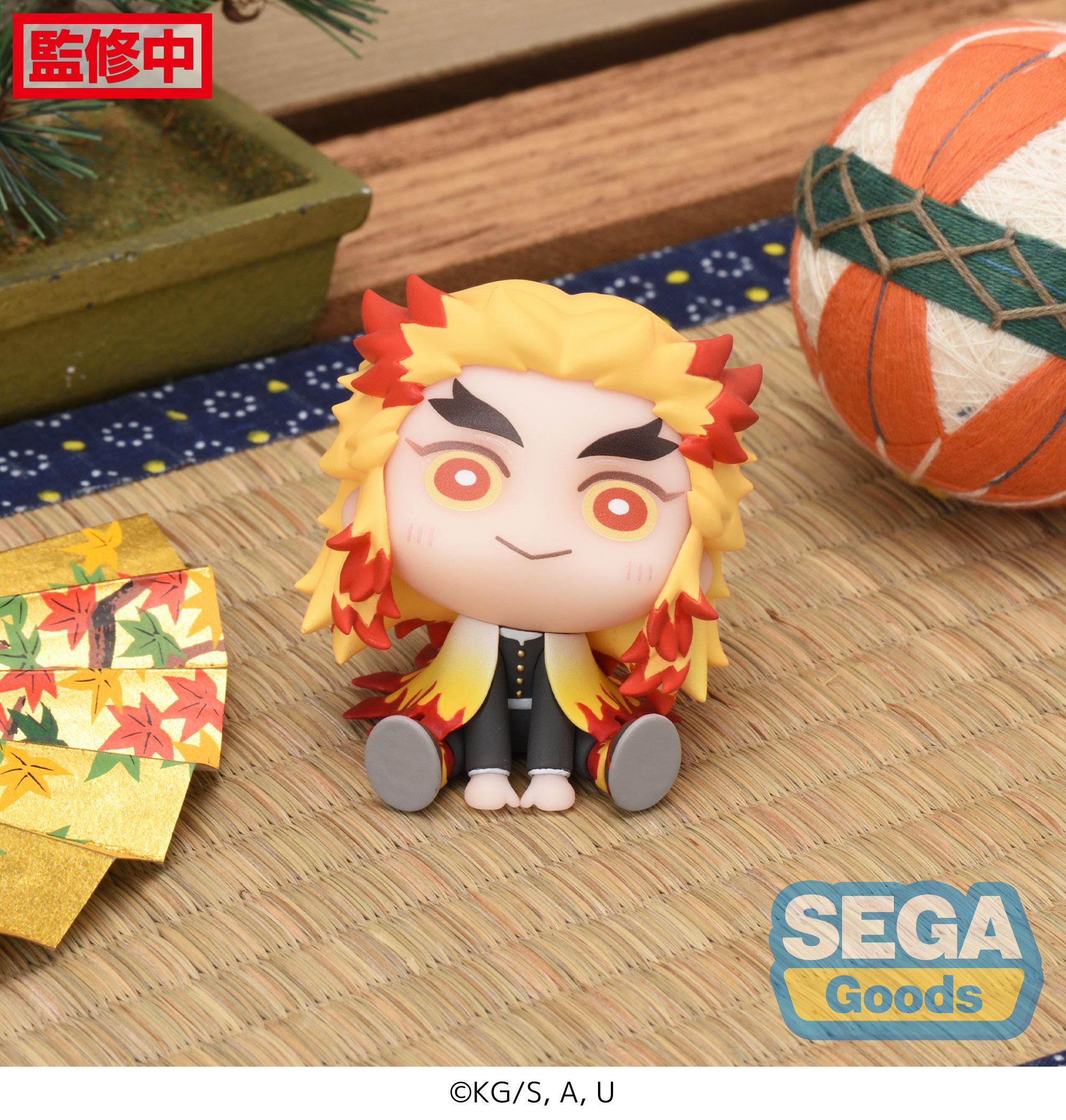 SEGA Demon Slayer: Kimetsu no Yaiba Series Kyojuro Rengoku & Senjuro Rengoku EX QyuruMe Figure | 4580779533900