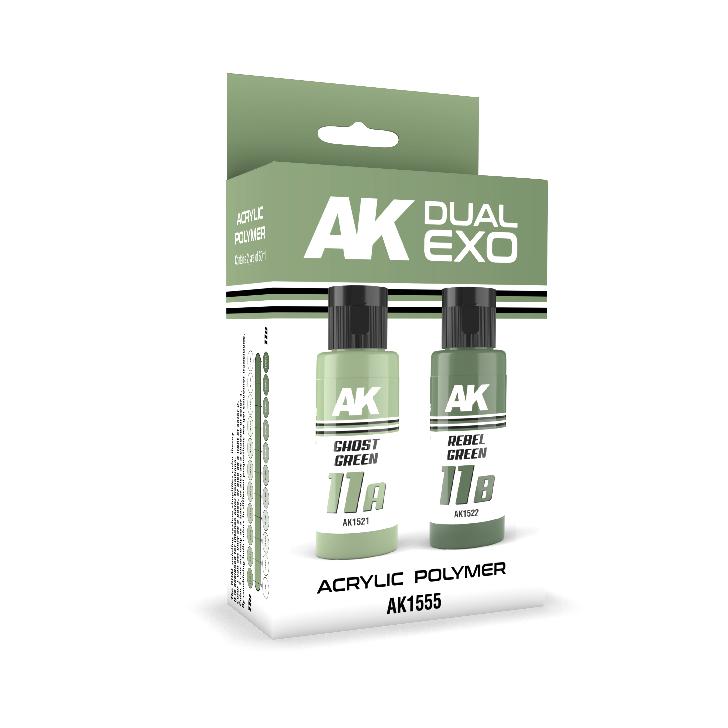 Ak Interactive Ghost Green & Rebel Green Dual Exo Paint Set | 8435568327870